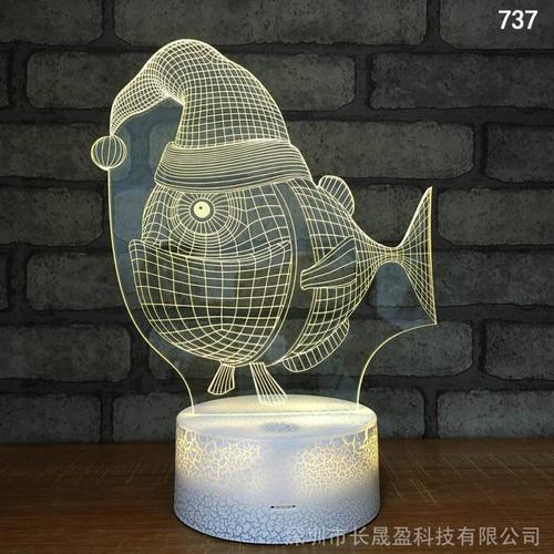 3D觸控小夜燈 外貿爆款圣誕禮品，一件代發開啟智能燈飾新藍海